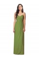 Cheap Side Front Slit Draped Strapless Chiffon Bridesmaid Dress UK