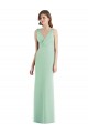 Cheap Sleek Open Back Chiffon V-Neck Bridesmaid Dress UK