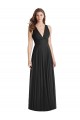 Cheap Full Length V-Neck Chiffon Bridesmaid Dress with Wide Criss Cross Straps UK
