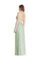 Cheap Criss Cross Strap Backless Maxi Long Chiffon Bridesmaid Dress UK
