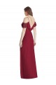 Cheap Ruffled Cold-Shoulder Chiffon Maxi Bridesmaid Dress UK