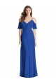 Cheap Ruffled Cold-Shoulder Chiffon Maxi Bridesmaid Dress UK