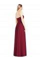 Cheap Strapless Notch Chiffon Maxi Bridesmaid Dress UK