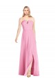 Cheap Strapless Notch Chiffon Maxi Bridesmaid Dress UK