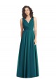 Cheap Draped V-Neck Long Sleeveless Chiffon Bridesmaid Dress UK