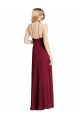 Cheap High-Neck Maxi Bridesmaid Dress with Front Slit UK