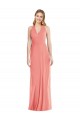 Cheap V-Neck Halter Chiffon Maxi Formal Bridesmaid Dress Open Back UK
