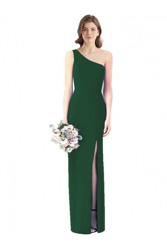 Cheap One Shoulder Chiffon Trumpet Bridesmaid Dress UK