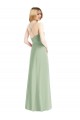 Cheap Cowl Neck Criss Cross Back Chiffon Maxi Bridesmaid Dress UK