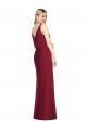 Cheap Blouson Bodice Chiffon Bridesmaid Dress with Front Slit UK