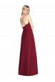 Cheap Criss Cross Back A-Line Chiffon Maxi Bridesmaid Dress UK