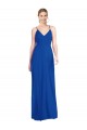 Cheap Criss Cross Back A-Line Chiffon Maxi Bridesmaid Dress UK