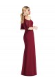 Cheap Ruffle Cold-Shoulder Mermaid Chiffon Maxi Bridesmaid Dress UK