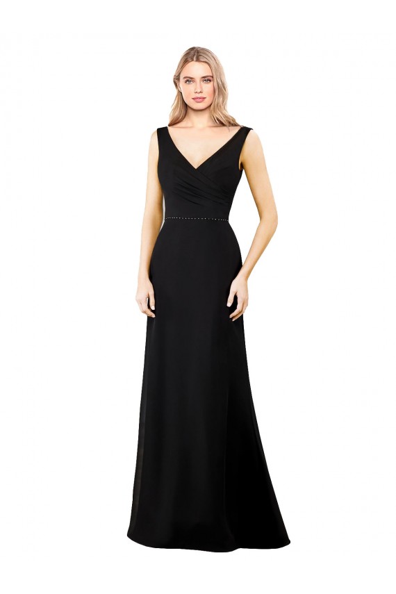 Cheap V-Neckline Chiffon Bridesmaid Dress / Prom Dress with Draped Bodice UK