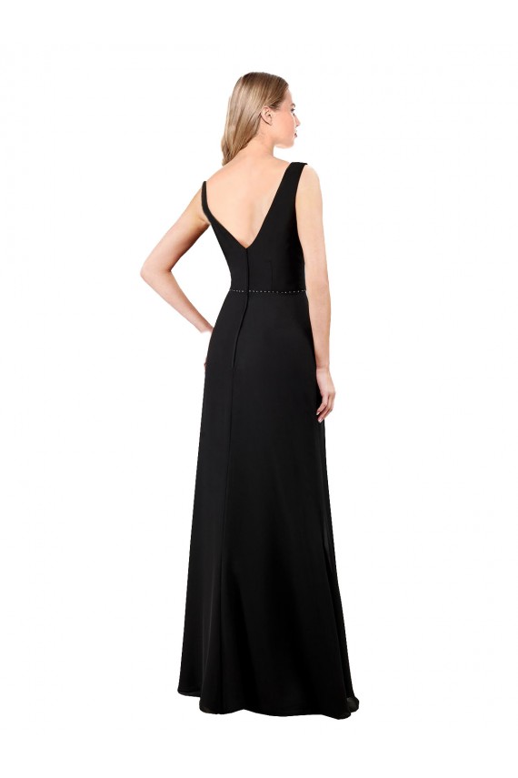 Cheap V-Neckline Chiffon Bridesmaid Dress / Prom Dress with Draped Bodice UK
