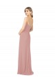 Cheap Draped Strapless Sheath Long Chiffon Bridesmaid Dress UK