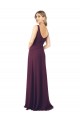 Cheap Long Chiffon Bridesmaid Dress with Front Bow UK