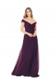 Cheap Classic Off the Shoulder Draped Chiffon Bridesmaid Dress UK