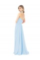 Cheap Criss Cross High Neck Halter Chiffon Bridesmaid Dress UK