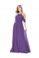 Cheap Cold Shoulder Flutter Sleeves Chiffon Bridesmaid Dress UK