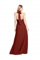 Cheap Slim High Neck Halter Fitted Open Back Chiffon Bridesmaid Dress / Prom Dress UK