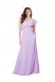 Cheap Draped One Shoulder Long Chiffon Bridesmaid Dress  UK