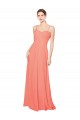 Cheap Empire Waist Spaghetti Straps Sweetheart Chiffon Bridesmaid Dress UK
