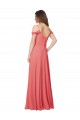 Cheap Draped Off the Shoulder Straps Chiffon Bridesmaid Dress UK