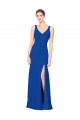 Cheap Low Back Sleeveless Chiffon Bridesmaid Dress with Side Slit UK