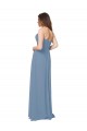Cheap Chiffon A-Line Wraparound Draping Long Bridesmaid Dress UK