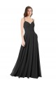 Cheap Cowl Back Spaghetti Straps Long Chiffon Bridesmaid Dress  UK