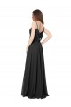 Cheap Cowl Back Spaghetti Straps Long Chiffon Bridesmaid Dress  UK