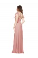 Cheap Flounced V Neckline Flutter Sleeves Chiffon Bridesmaid Dress UK