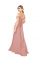 Cheap Draped Shoulder Sash Back Chiffon Bridesmaid Dress UK