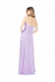 Cheap Draped Sweetheart Chiffon Bridesmaid Dress with High Slit UK