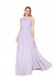 Cheap High Neck Halter Shirred Chiffon Bridesmaid Dress / Formal Prom Dress UK