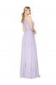 Cheap High Neck Halter Shirred Chiffon Bridesmaid Dress / Formal Prom Dress UK