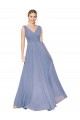 Cheap Floor Length High Neck V-Back Chiffon Bridesmaid Dress / Formal Prom Dress UK