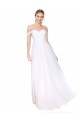 Cheap Off the Shoulder Long Full Length Chiffon Bridesmaid Dress / Formal Prom Dress UK