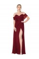 Cheap Cold Shoulder Long Mermaid Chiffon Bridesmaid Dress / Formal Prom Dress with Straps UK