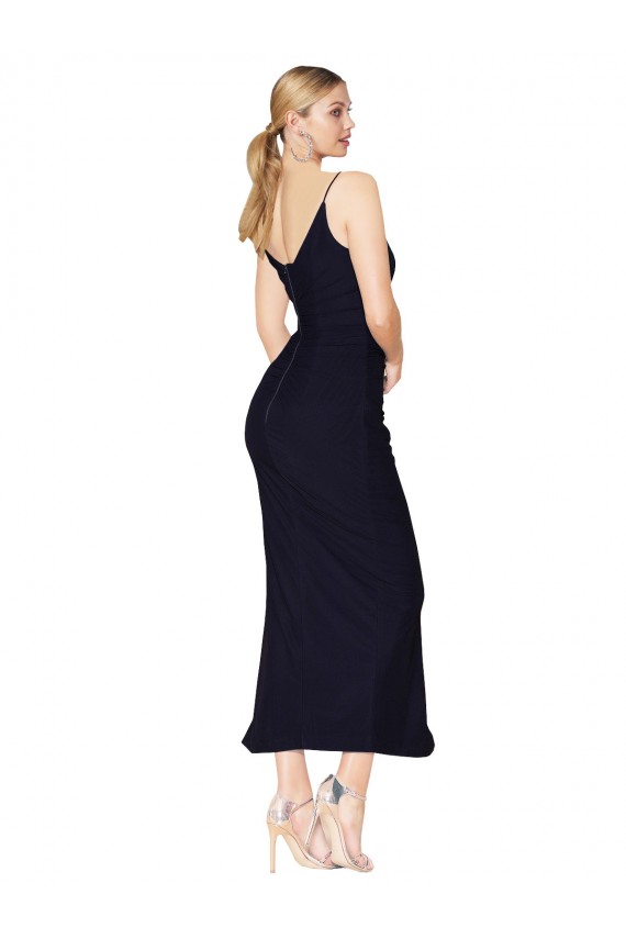 Cheap Chiffon High Neck Spaghetti Straps Short Cocktail Bridesmaid Dress / Formal Prom Dress UK
