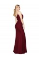 Cheap Floor Length High Neck Chiffon Bridesmaid Dress / Formal Prom Dress with Side Slit UK