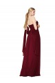 Cheap Draped Strapless Long A-Line Chiffon Bridesmaid Dress / Formal Prom Dress UK