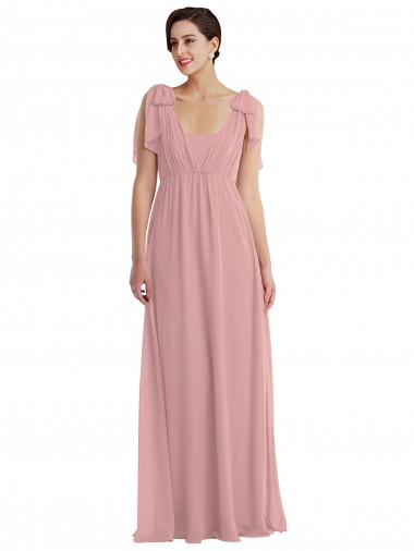 Cheap Empire Waist Long Halter Maxi Bridesmaid Dress UK