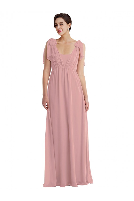 Cheap Empire Waist Long Halter Maxi Bridesmaid Dress UK