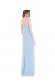 Cheap Strapless Sweetheart Maxi Bridesmaid Dress with Pleated Front Slit UK