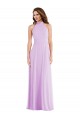 Cheap High Neck Halter Backless Maxi Bridesmaid Dress UK