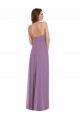 Cheap Wrap Bodice Maxi Bridesmaid Dress with Front Slit UK