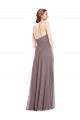 Cheap Diamond Halter Maxi Formal Bridesmaid Dress with Front Slit UK