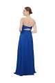 Cheap Strapless Sweetheart Draped Chiffon Bridesmaid Dress UK